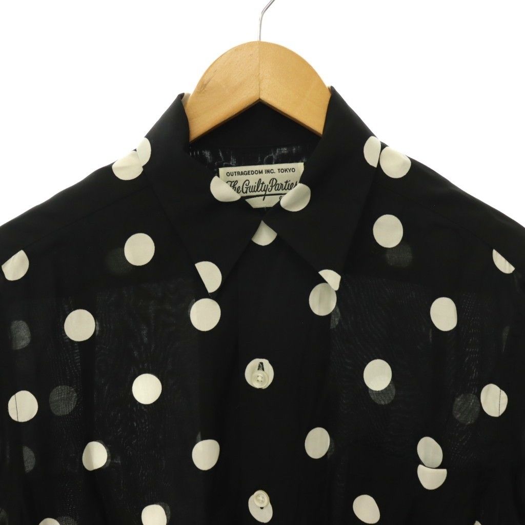 WACKOMARIA ドット　ハワイアンシャツ　シルク　ブラック　L ワコマリア WACKO MARIA DOTS HAWAIIAN SHIRTドット半袖シャツ