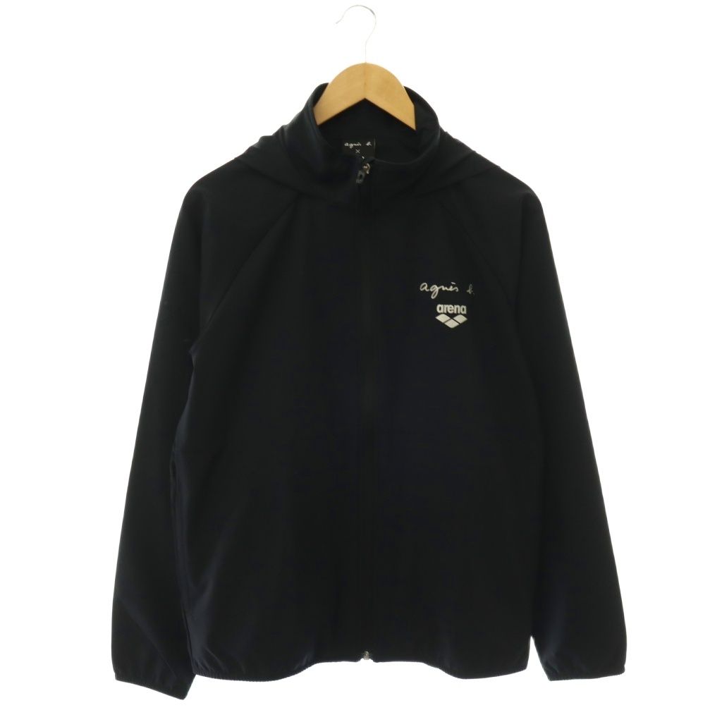 アニエスベー agnes b. ×arena アリーナ 25SS ジップアップパーカー ロゴ L ネイビー /CX ■OS 10,008円