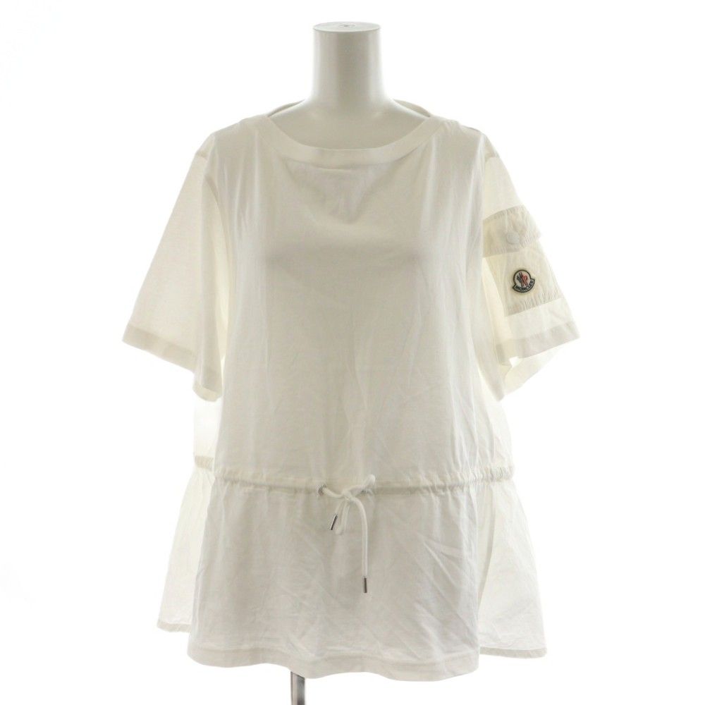 モンクレール MONCLER 23SS MAGLIA MANICHE CORTE Tシャツ カットソー 半袖 異素材切替 ワッペン ロゴ M 白 ホワイト I10938C00034 829HP /AN30 33,085円