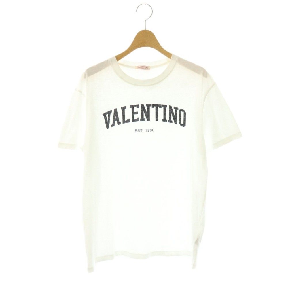 ヴァレンティノ ヴァレンチノ VALENTINO アーチロゴ Tシャツ カットソー 半袖 M ホワイト ブラック /DO ■OS 7,630円