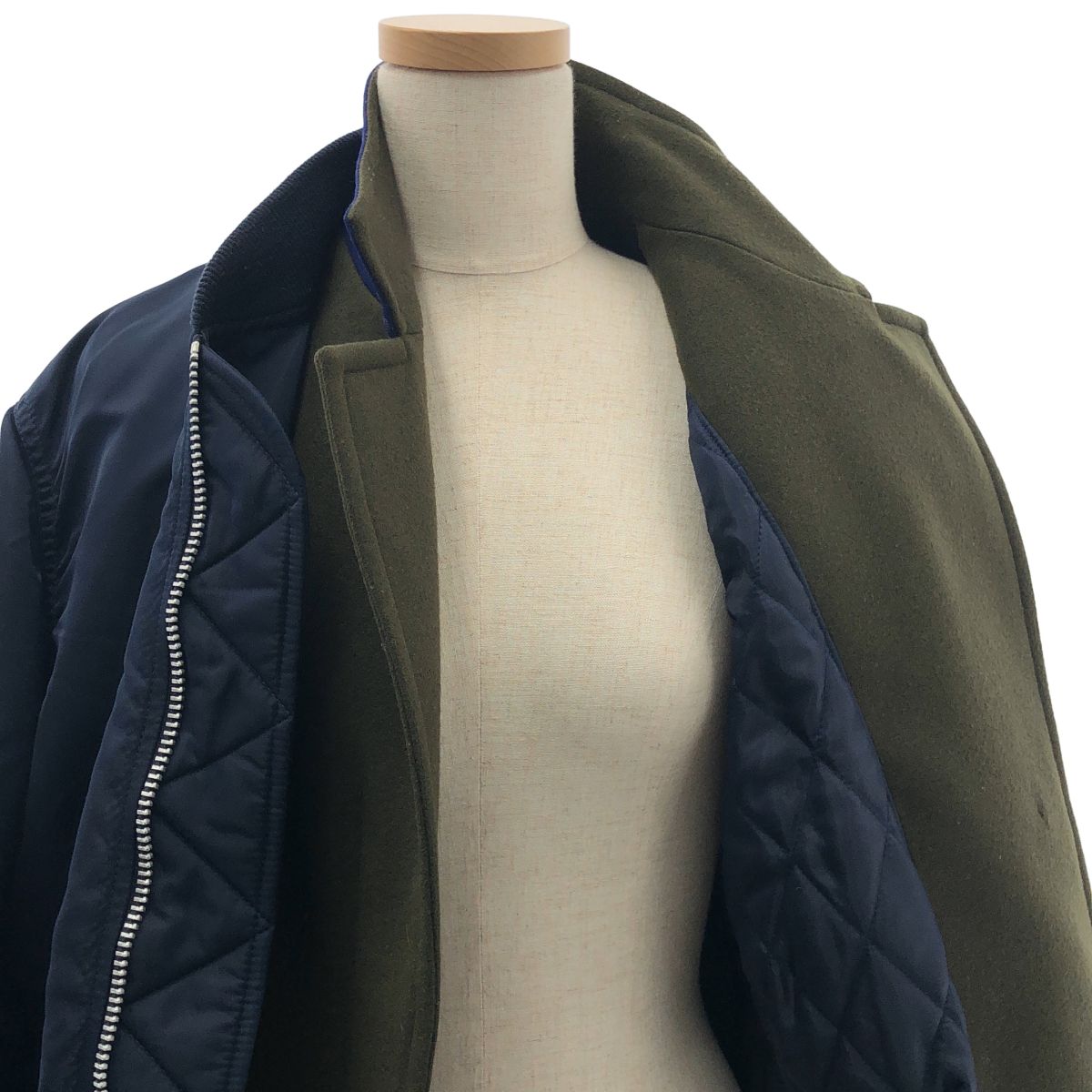 sacai サカイ　チェスター+ma-1 ネイビー 2 ロングコート sacai / サカイ | 異素材 MA-1切り替え ロングコート | 2 | ネイビー
