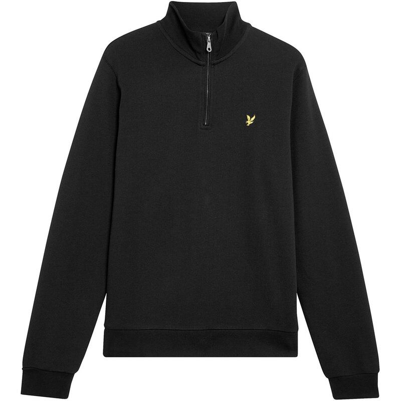 ライルアンドスコット メンズ アウター ニット・セーター ハーフジップ スウェット シャツ Lyle and Scott Quarter Zip Sweatshirt Jet Black Z865 ブ