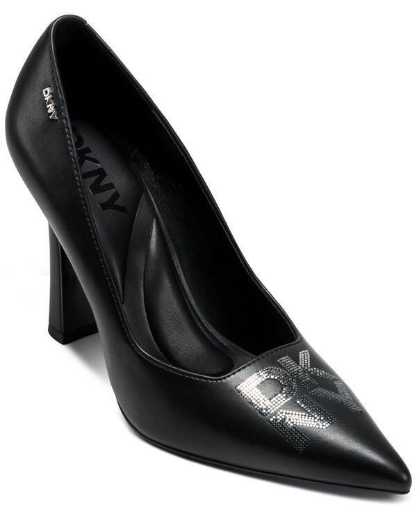 ダナ キャラン ニューヨーク レディース シューズ パンプス スパンコール ロゴ ヒール DKNY Womens Cinthia Sequin Logo Heel Pumps Black ブラック
