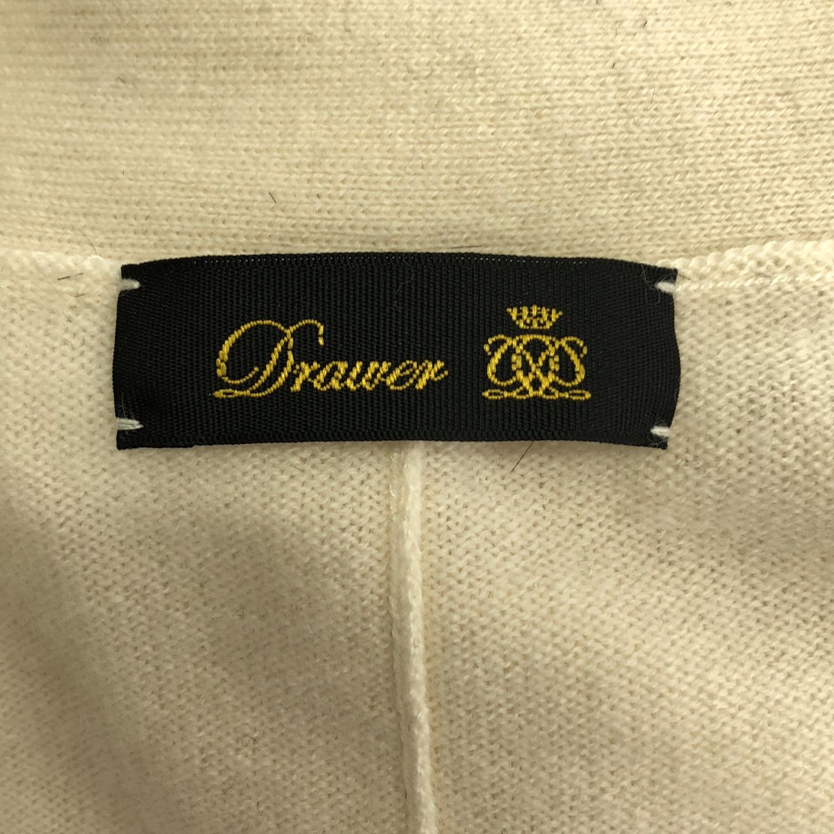 Drawer / ドゥロワー | cashmere 100％ / カシミヤ ロゴボタン ニット