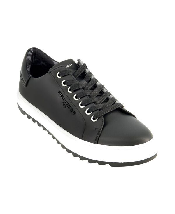 カール ラガーフェルド メンズ シューズ スニーカー ロゴ KARL LAGERFELD PARIS Mens Logo Plain Toe Bit Sneakers Black ブラック