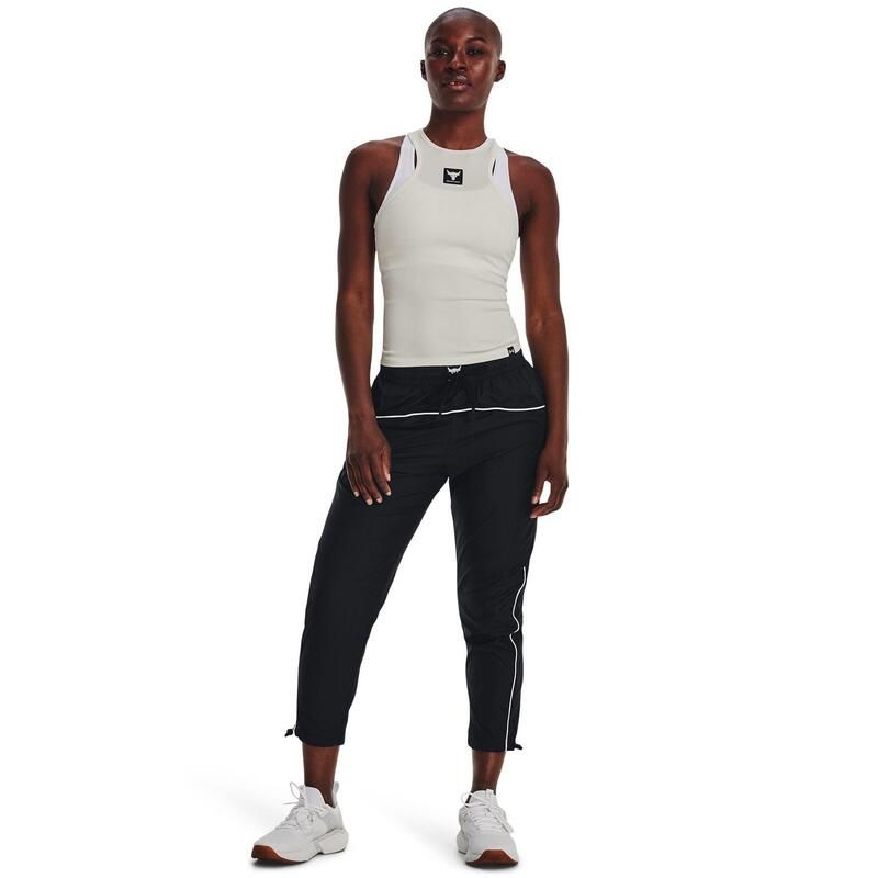 アンダーアーマー レディース トップス シャツ Under Armour Project Rock Rib Tank Womens IvoryBlack アイボリー 8,380円