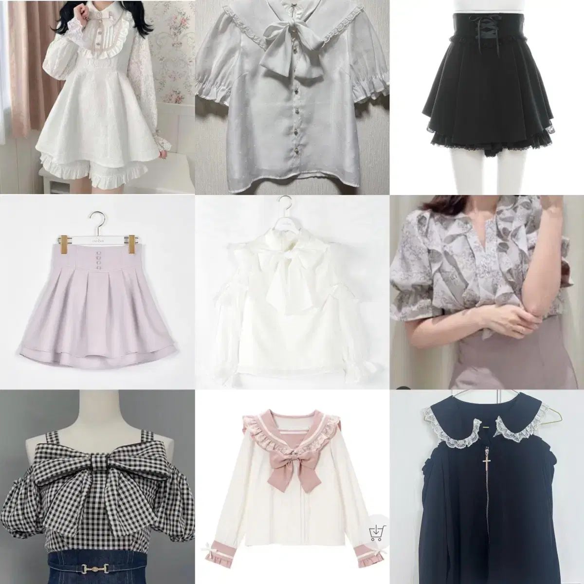 量産型地雷系スナ系ROJITA EBLIN Honey Cinnamon LIZ LISA セットアップ スカート ブラウス