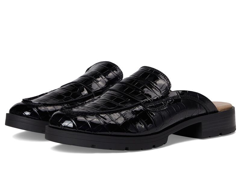 ライフストライド レディース シューズ スリッポン・ローファー LifeStride Londonmule MuleClog Shoes Black Croc ブラック