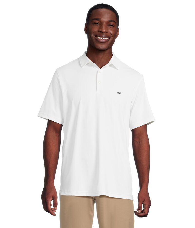 ヴァインヤードヴァインズ メンズ トップス シャツ ポロシャツ Vineyard Vines Solid Sankaty Polo White Cap ホワイト