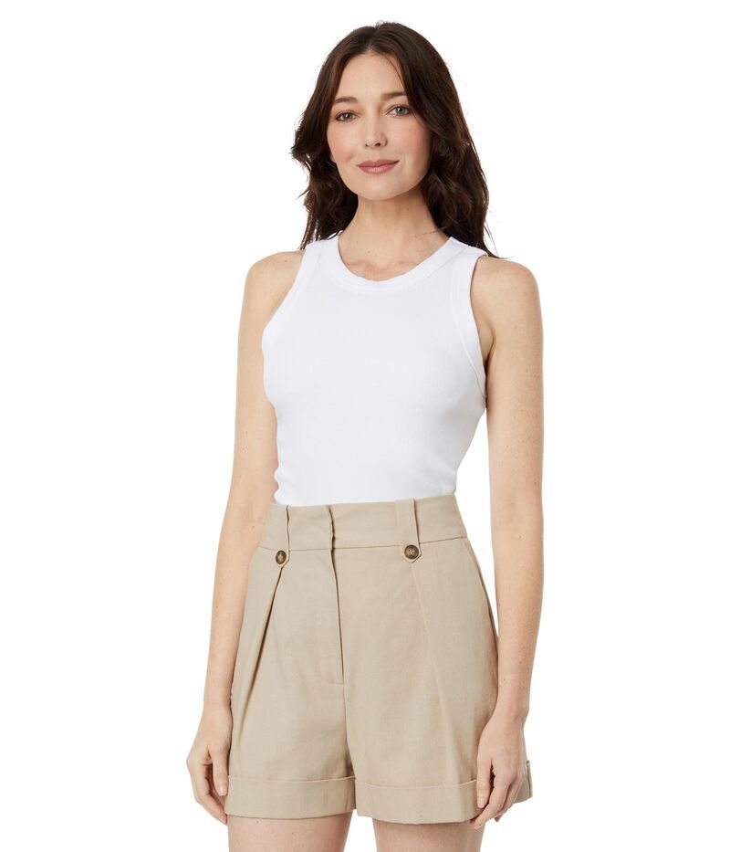 マイケルスターズ レディース トップス シャツ Michael Stars Gina Wide Binding Crop Tank White ホワイト 17,505円