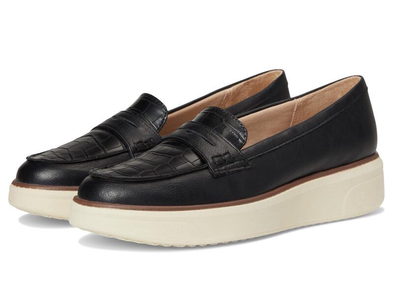 ライフストライド レディース シューズ スリッポン・ローファー チェルシー LifeStride Chelsea LoaferMoc Shoes Black Croco ブラック