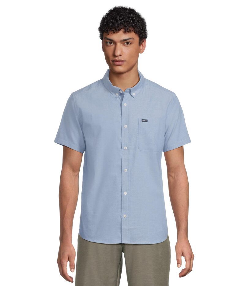 ルーカ メンズ トップス シャツ RVCA Thatll Do Stretch Short Sleeve Oxford Blue ブルー