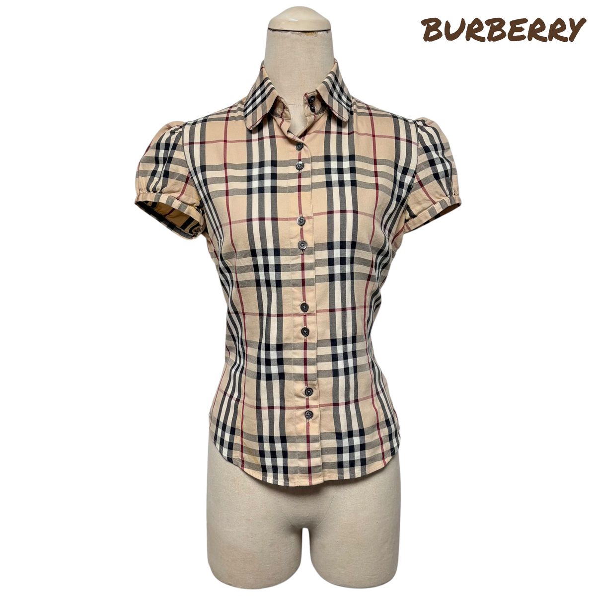 4006 BURBERRY LONDON ノヴァチェック パフ 半袖 シャツ