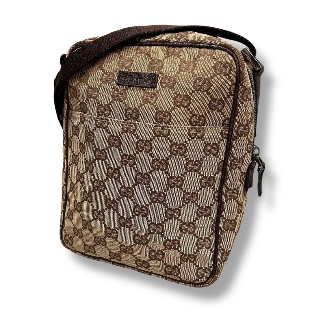 GUCCI グッチ GGキャンバス ショルダーバッグ 斜めがけ クロスボディ