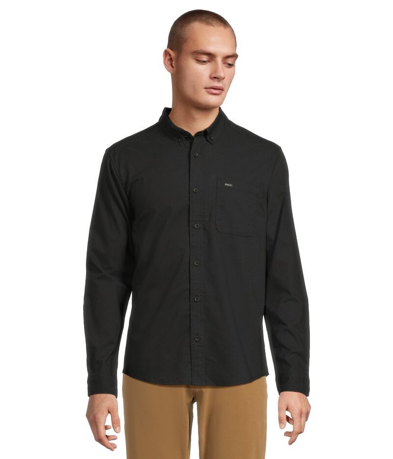 ルーカ メンズ トップス シャツ RVCA Thatll Do Stretch Long Sleeve Woven Black ブラック