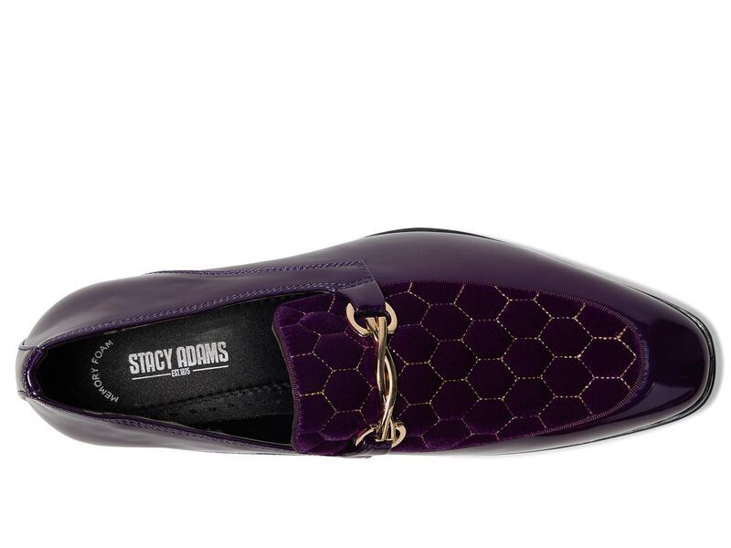 ステイシーアダムス メンズ シューズ オックスフォード Stacy Adamsprague Moc Toe SlipOn Purple パープル