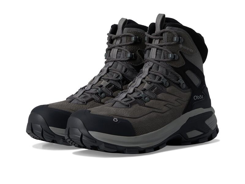 オボズ メンズ シューズ ブーツ・レインブーツ Oboz Bridgeridge Mid GTX Gunmetal Black ブラック