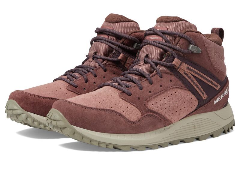 メレル メンズ シューズ ブーツ・レインブーツ Merrell Wildwood Mid LTR Waterproof MarronBurlwood