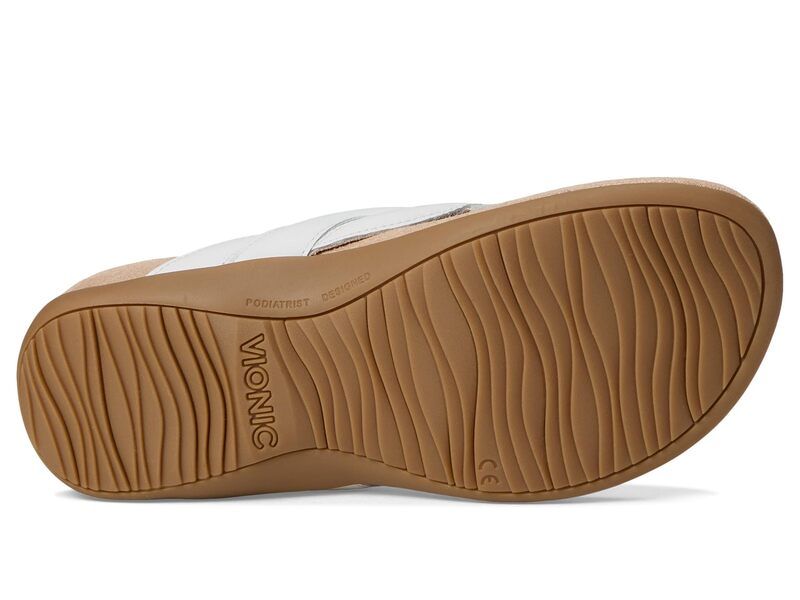 バイオニック レディース シューズ サンダル VIONIC Bella Braid Thong Sandals White ホワイト