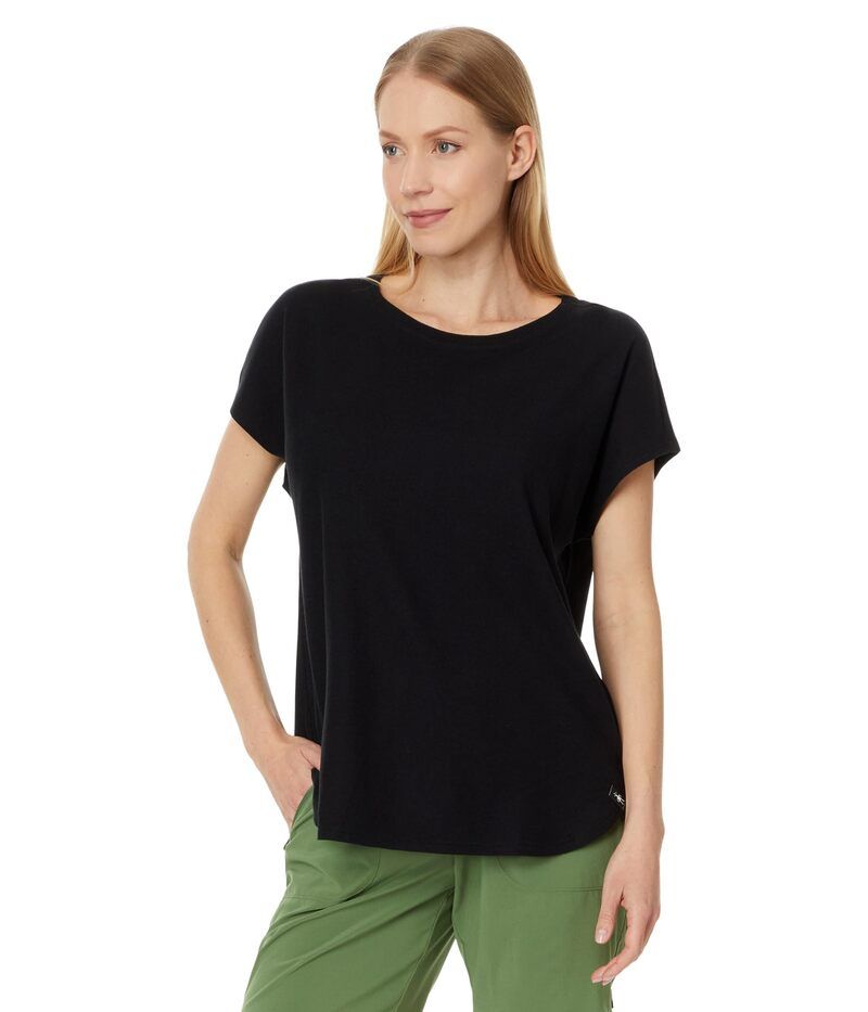 スマートウール レディース トップス シャツ Smartwool Short Sleeve Swing Top Black ブラック