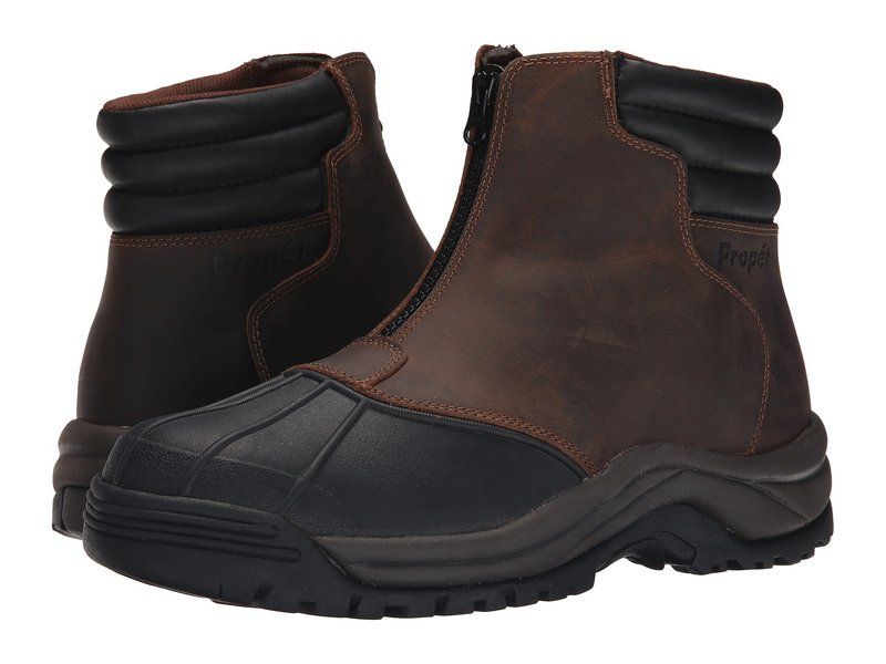 プロペット メンズ シューズ ブーツ・レインブーツ Propet Blizzard Mid Zip BrownBlack ブラック