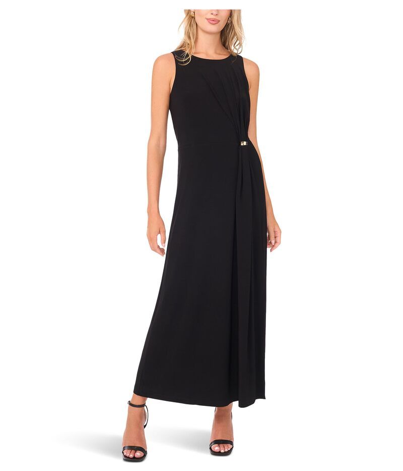 ヴィンスカムート レディース トップス ワンピース クルーネック マキシ Vince Camuto Crew Neck Gathered Twist Maxi w Gold Trim Ring Ric