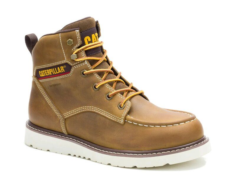 キャタピラー メンズ シューズ ブーツ・レインブーツ Caterpillareclaimer Wedge Waterproof Work Boot Mens Light Brown ブラウン