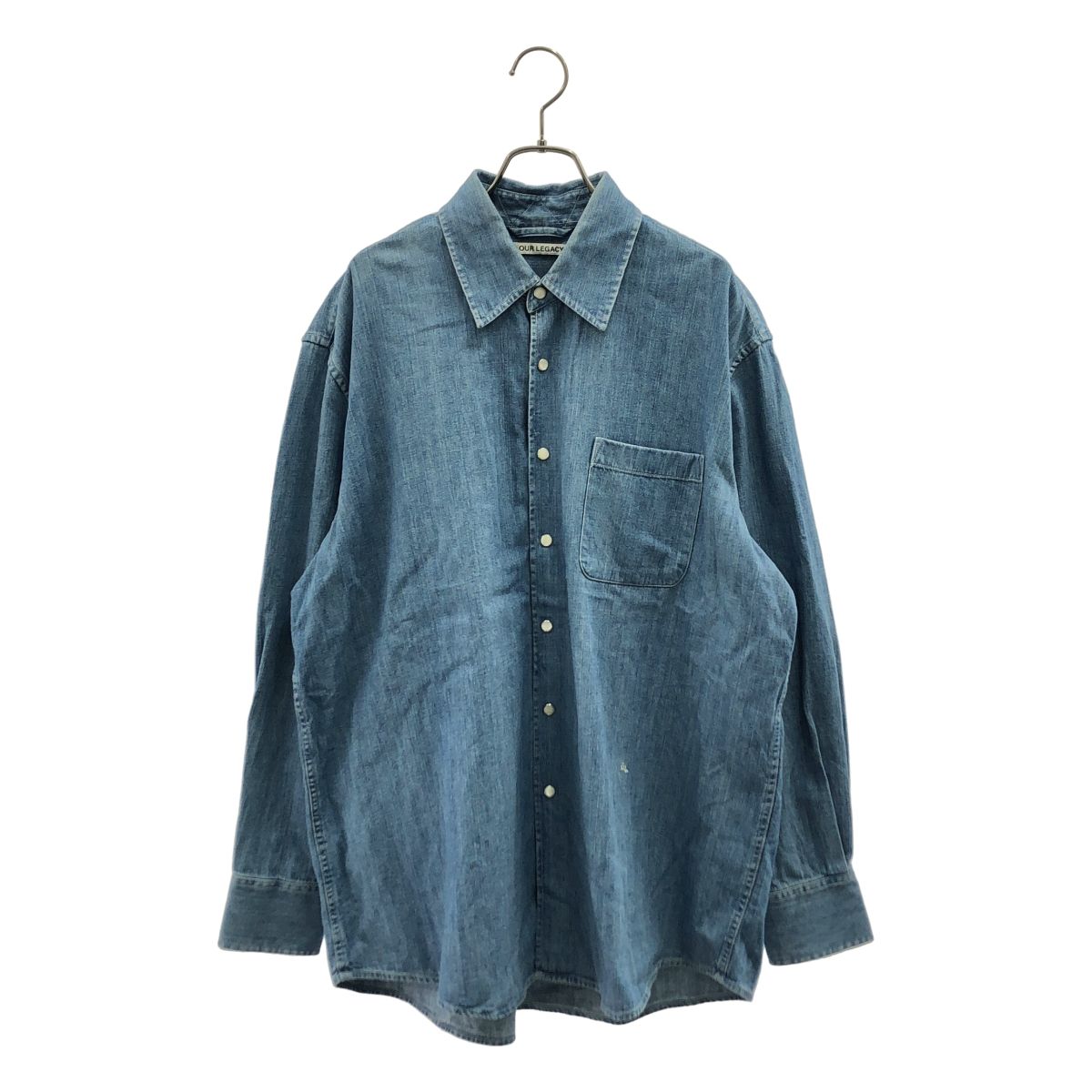 OUR LEGACY / アワーレガシー | ABOVE SHIRT Vintage Denim / ヴィンテージ加工 オーバーデニムシャツ | 48 | インディゴ | メンズ