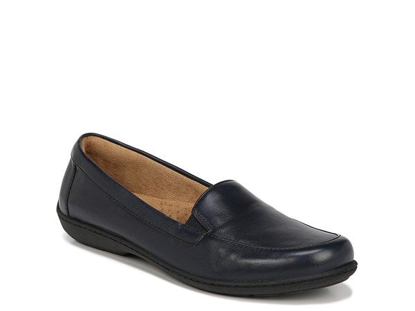 ソウルニュトライザー レディース シューズ スリッポン・ローファー SOUL Naturalizer Kacy Loafer Navy Leather ネイビー