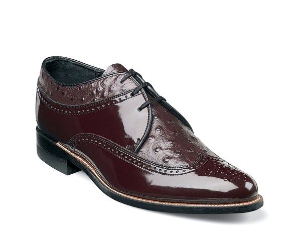 ステイシーアダムス メンズ シューズ オックスフォード ウィングチップ Stacy Adams Dayton Ostrich Wingtip Oxford Burgundy バーガンディ