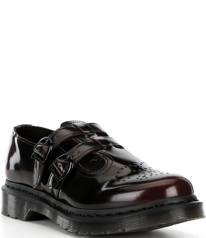 ドクターマーチン レディース シューズ オックスフォード レザー Dr Martens Womens 8065 Arcadia Rub Off Leather Mary Jane Oxfords Ch