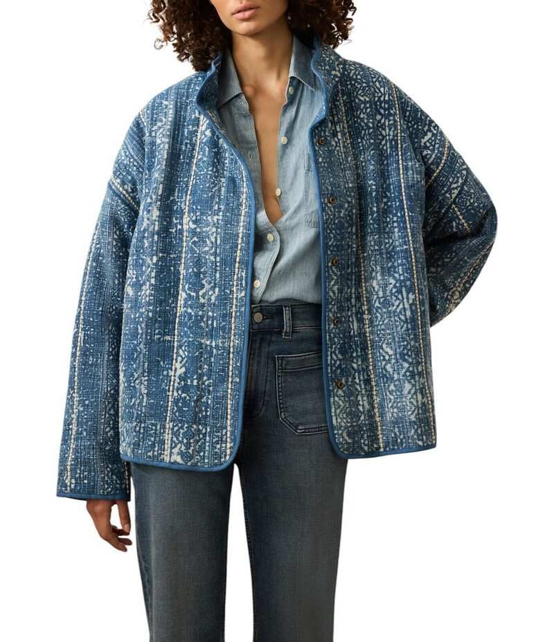 ファレティ レディース アウター コート キルティング パッチワーク コットン ニット ジャケット Faherty Organic Cotton Blend Quilted Patchwork Kni 20,610円