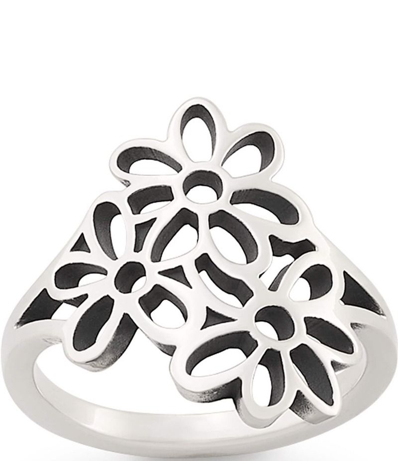 ジェームズ エイヴリー レディース アクセサリー 指輪 フラワー柄 フラワー James Avery Open Floral Band Ring Sterling Silver シルバー