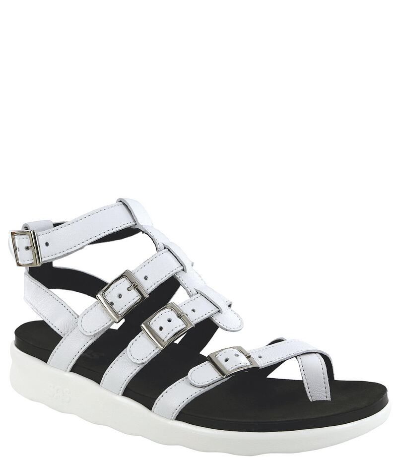サス レディース シューズ サンダル レザー SAS Aria Leather Toe Post Gladiator Sandals Chalk チョーク