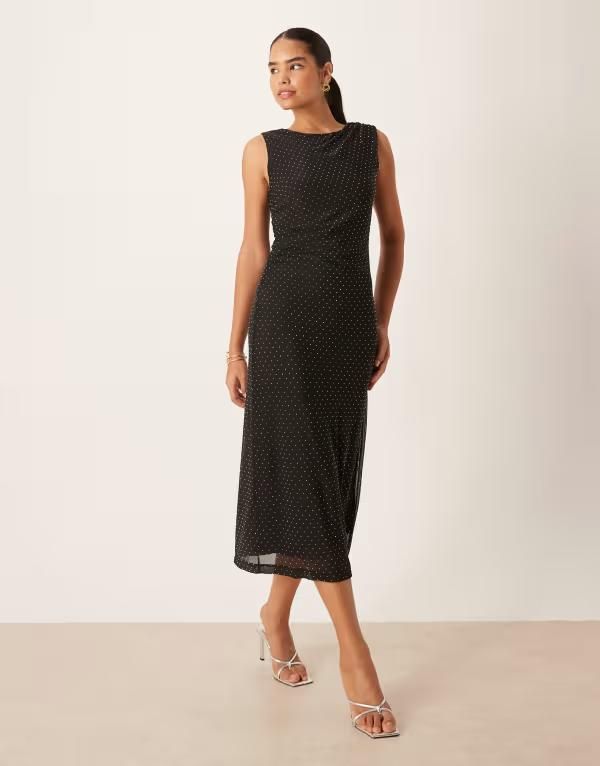 ヴィラ レディース トップス ワンピース ミニ VILA diamante mini dress Black beauty ブラック
