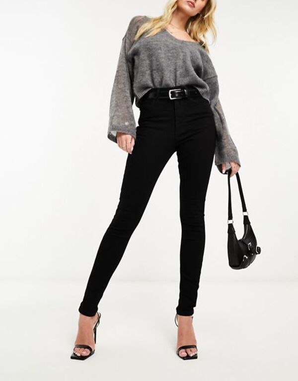 エイソス レディース ボトムス デニムパンツ ジーンズ ASOS DESIGN skinny jeans in clean Black ブラック