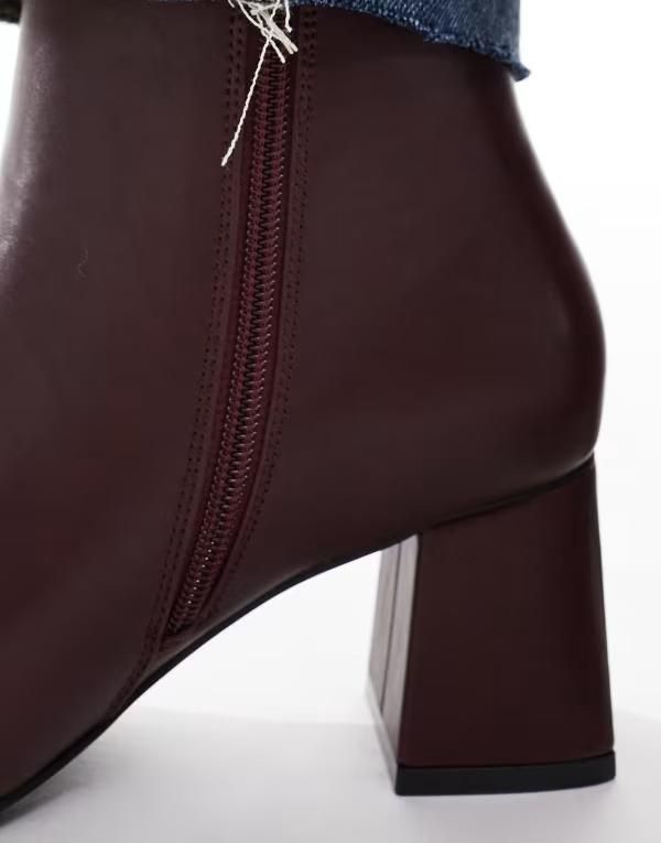 ロンドンレベル レディース シューズ ブーツ・レインブーツ アンクル ブーツ London Rebel Nova mid ankle boots Burgundy pu バーガンディ