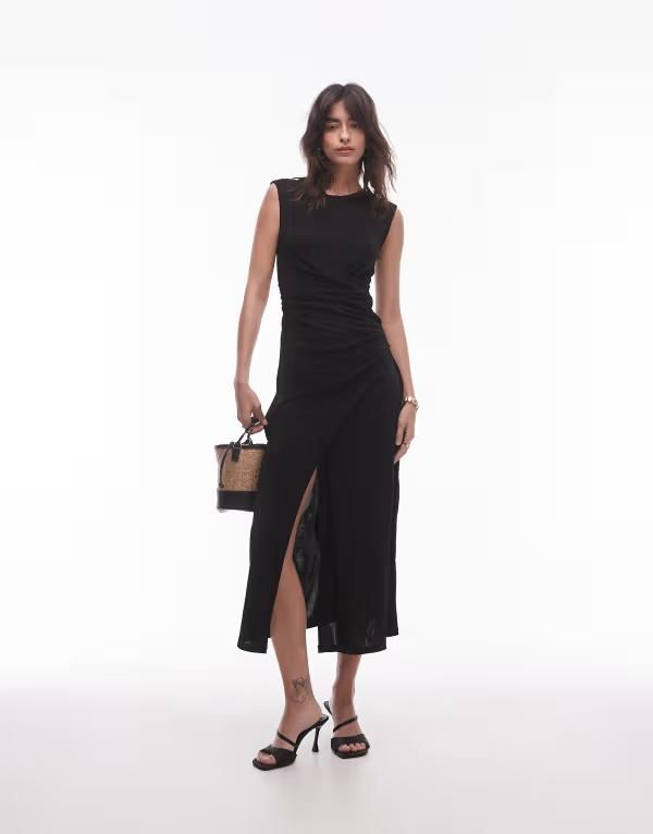 アンドアザーストーリーズ レディース トップス ワンピース アシンメトリー ドレープ ジャージー Other Stories jersey midaxi dress with drape detail 23,660円