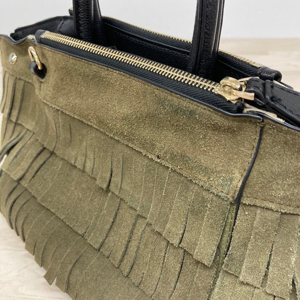 美品 story ストーリー フリンジ 2WAY ハンドバッグ/ショルダーバッグ 