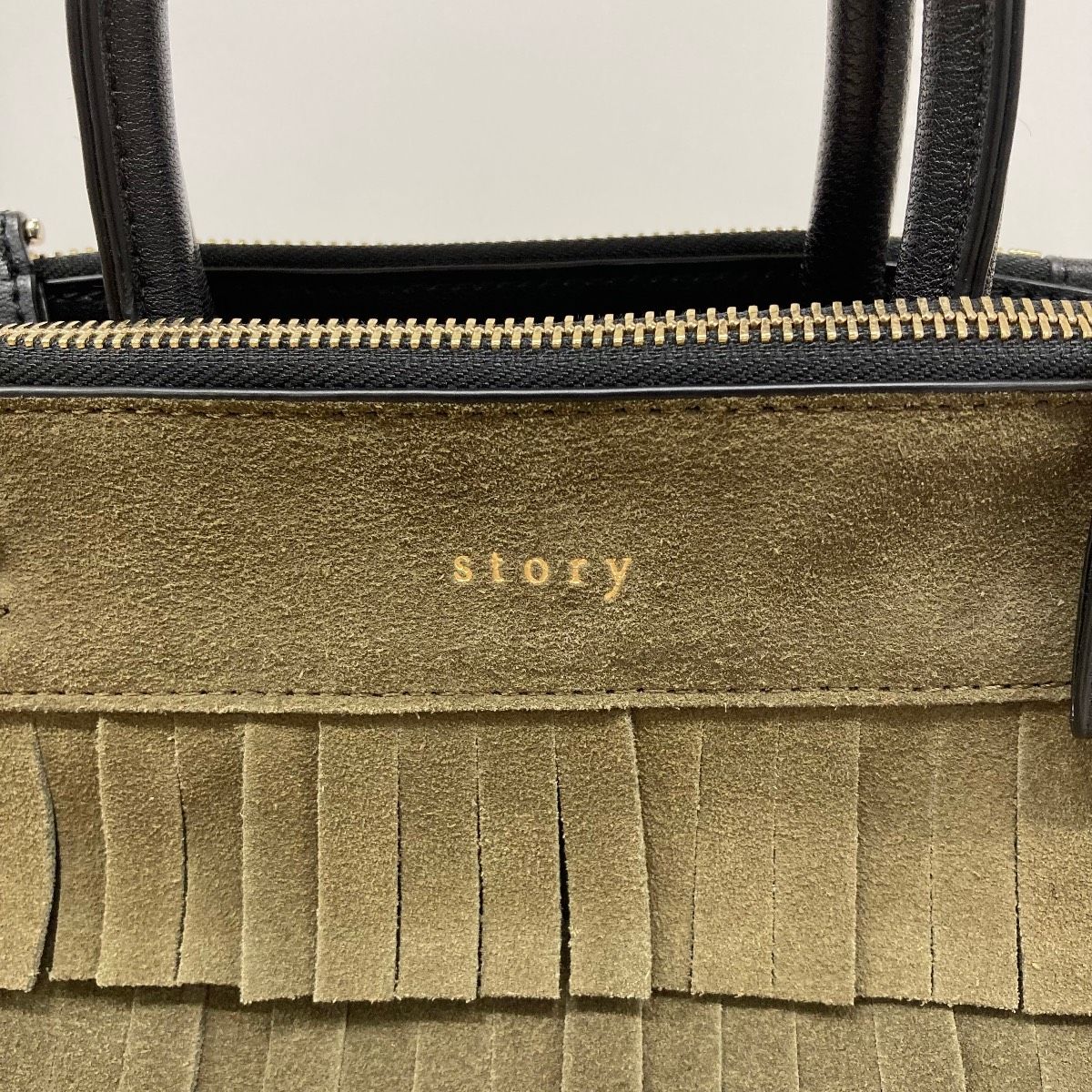 美品 story ストーリー フリンジ 2WAY ハンドバッグ/ショルダーバッグ 
