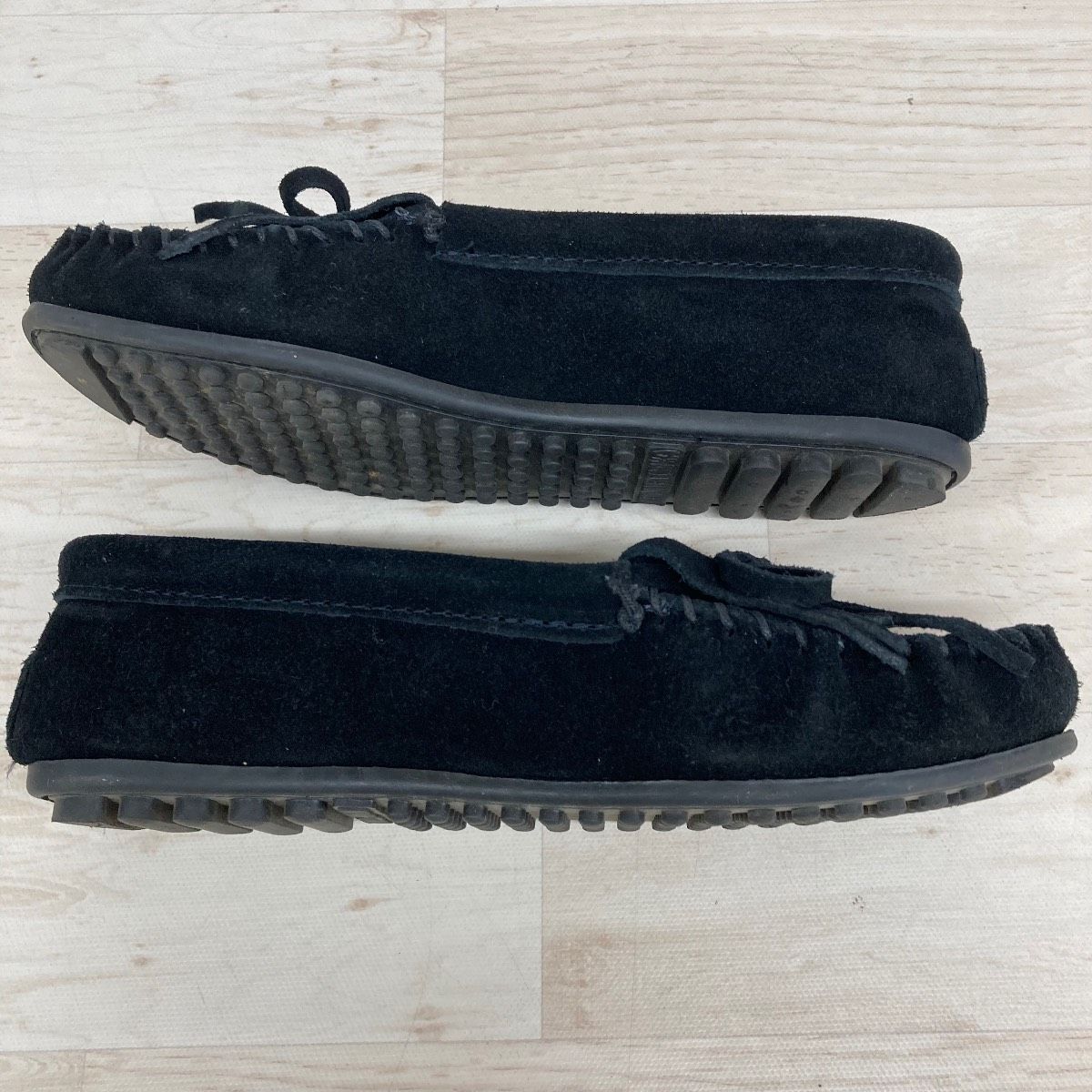 MINNETONKA ミネトンカ モカシン シューズ 400 ブラック 黒 US6 (23cm