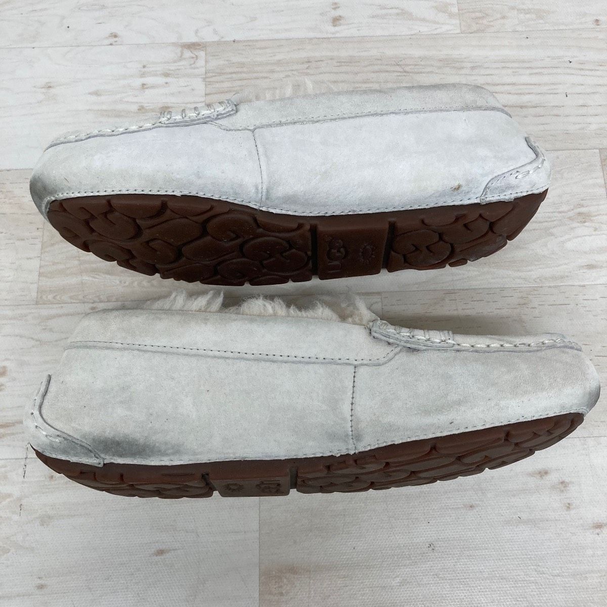 UGG モカシン 22cm相当 USA5/EU36 グレー系 ビジュー ラインストーン