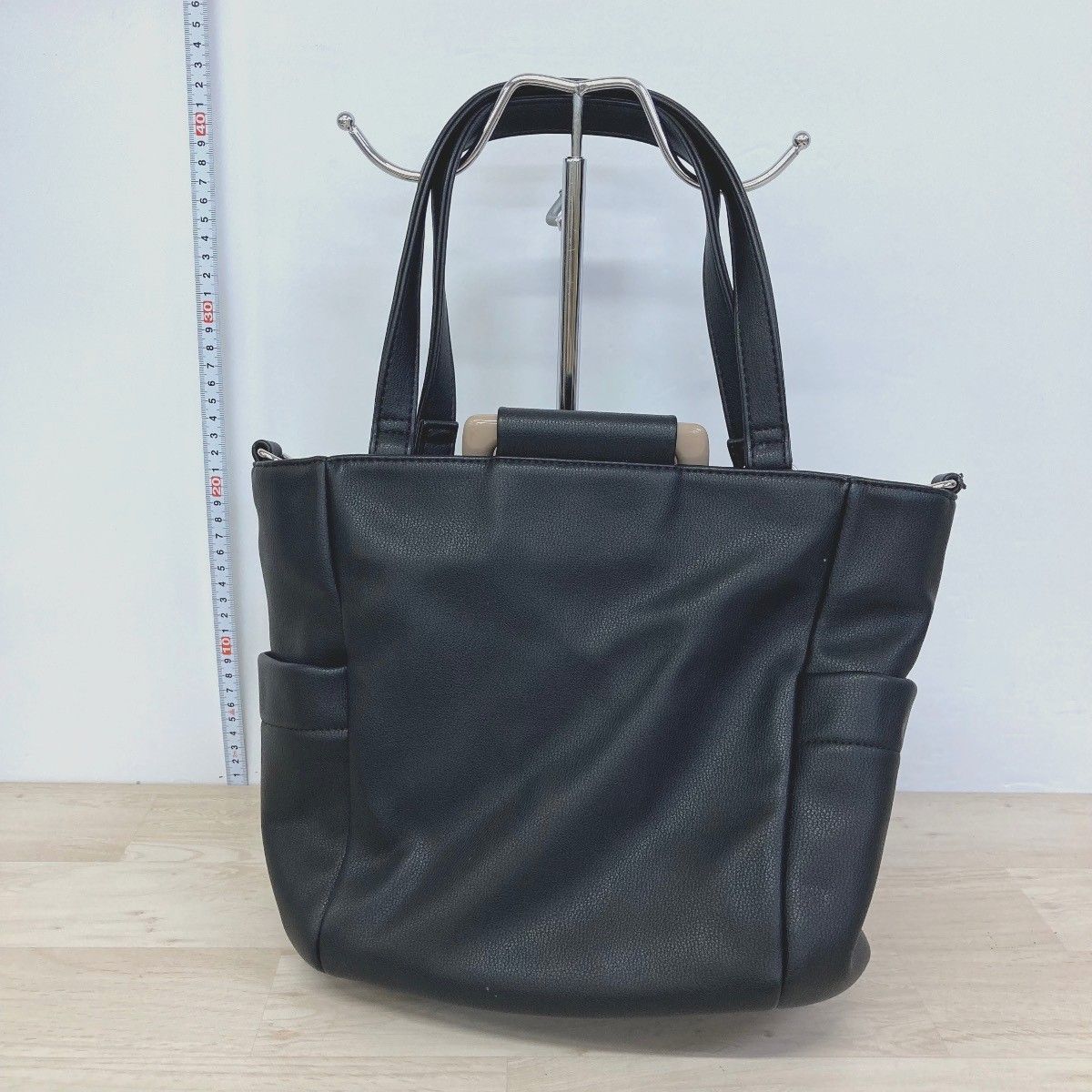 美品 DIANA/ダイアナ トートバッグ/ハンドバッグ 2way仕様 ブラック/黒 