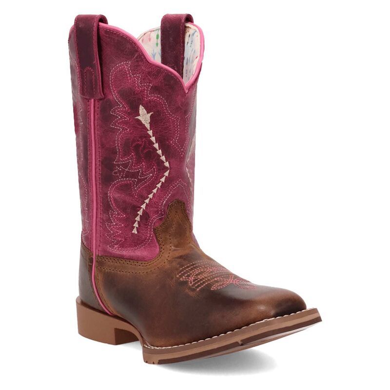 ダンポスト レディース シューズ ブーツ・レインブーツ レザー Dan Post Salina Girls Leather Boots Tan Pink ピンク