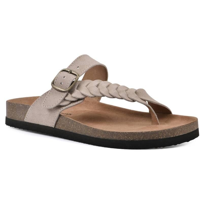 ホワイトマウンテン レディース シューズ サンダル White Mountain Happier Womens Cushioned Slide Sandalsandal Wood Suede ホワイト