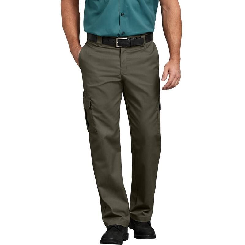 ディッキーズ メンズ ボトムス カジュアルパンツ カーゴパンツ Mens Dickies FLEX RegularFit StraightLeg Cargo Pants Moss Green グリーン