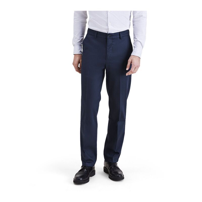 ドッカーズ メンズ ボトムス カジュアルパンツ Mens Dockersignature IronFree Stain Defender StraightFit Khaki Pants Navy Bl
