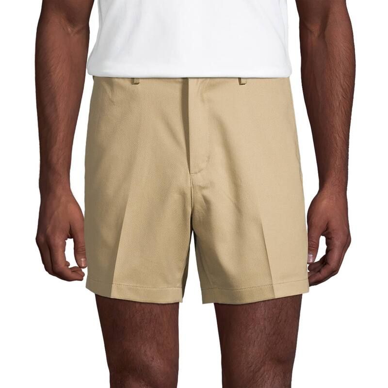 ランズエンド メンズ ボトムス ハーフパンツ・ショーツ ショートパンツ Mens Lands End Comfort Waist 6inch NoIron Chino Shorts Khaki カーキ