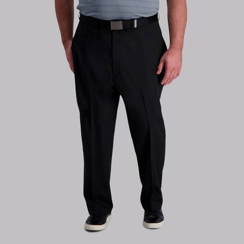 ハガー メンズ ボトムス カジュアルパンツ トール Big Tall Haggar Cool Right ClassicFit FlatFront Performance Flex Pants Bla