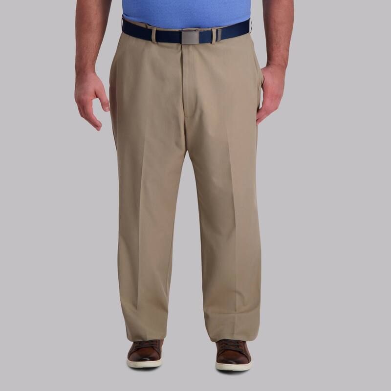 ハガー メンズ ボトムス カジュアルパンツ トール Big Tall Haggar Cool Right ClassicFit FlatFront Performance Flex Pants Bei